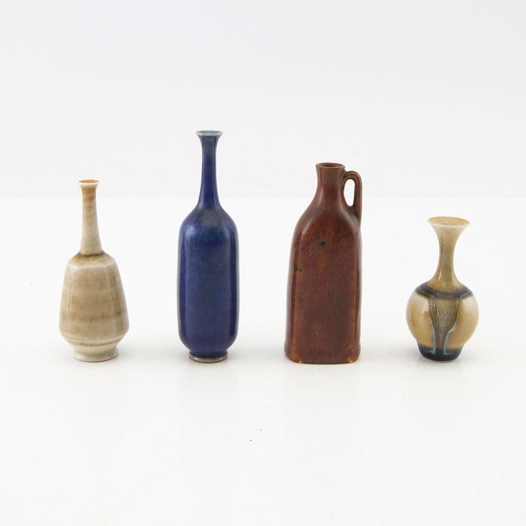 A collection of miniature vases and bowls, 10 pieces Rörstrand, second half of the 20th century.