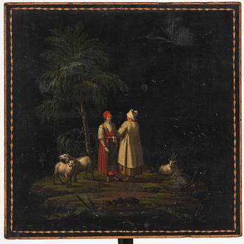 A Swedish early 19th century tilt-top table by J. Asplind.