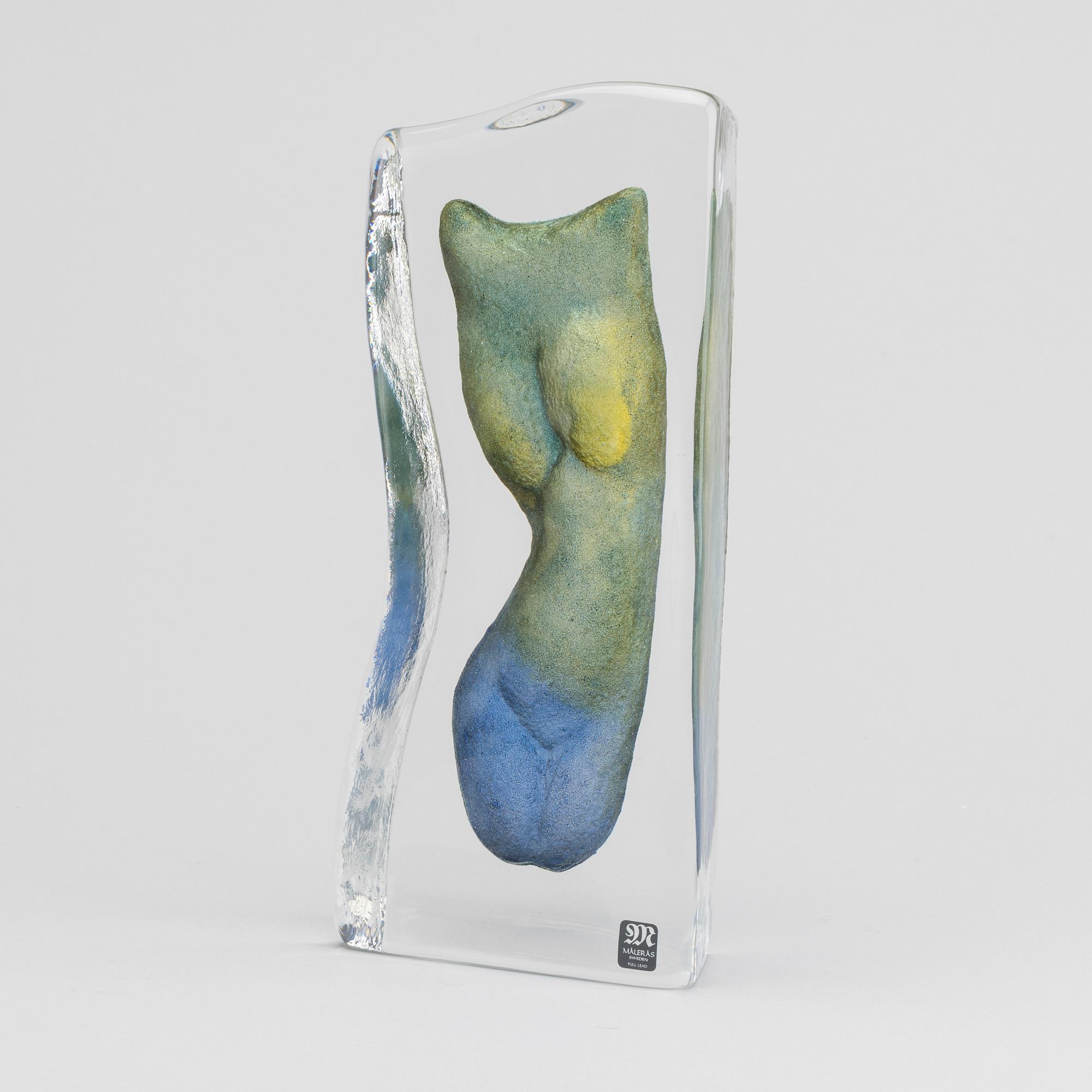 ERIKA HÖGLUND, skulptur, glas, Målerås, signerad.