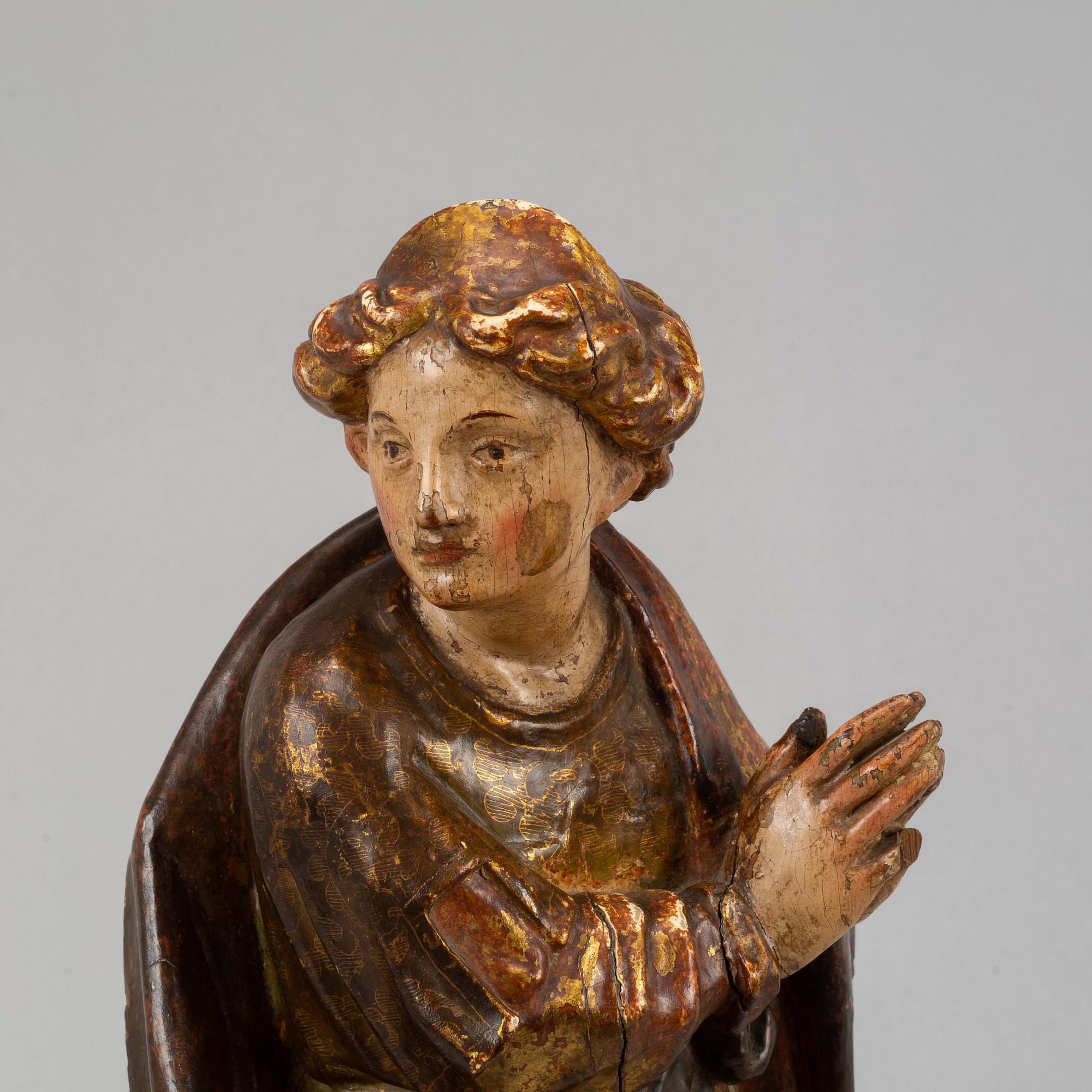 A wooden sculpture, 18th Century.