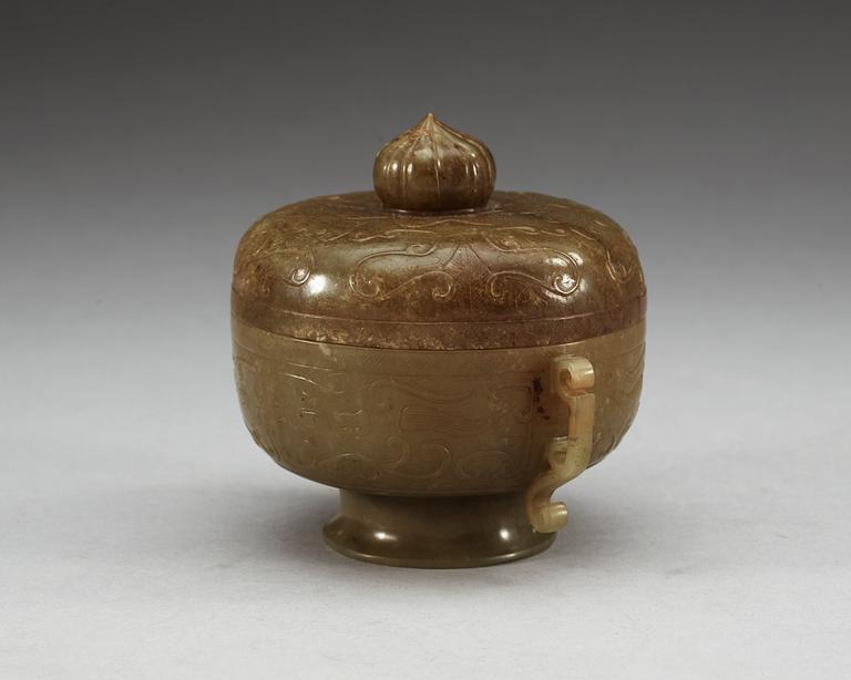 An archaistic jar with cover, China.