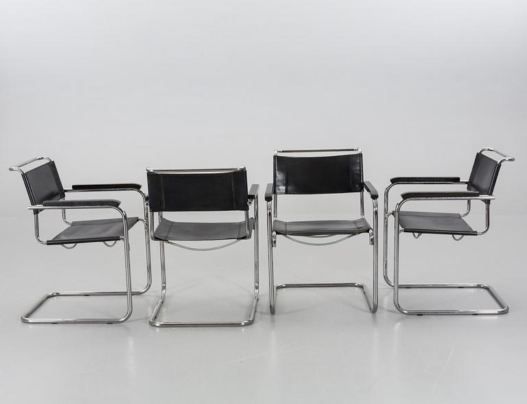 A SET OF 4 MARCEL BREUER B34 ARMCHAIRS, THONET .