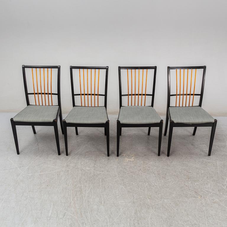 Four painted chairs, second half of the 20th century.