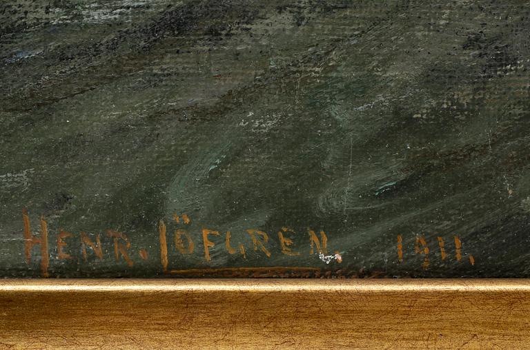 CARL HENRIK LÖFGREN, oljemålning på duk. Signerad 1911.