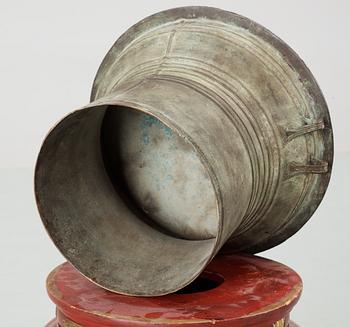 TRUMMA, brons. Myanmar, Laos eller norra Thailand, 1800-tal.