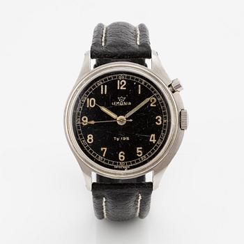 Lemania, Tg 195, "Tre kronor/Three Crowns", wristwatch, 40 mm.