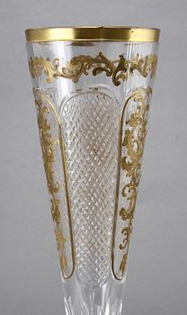 POKAL, glas, troligen Böhmisk, 1800/1900-tal.