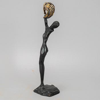 ERNST FUCHS, patinated bronze sculpture, signed.