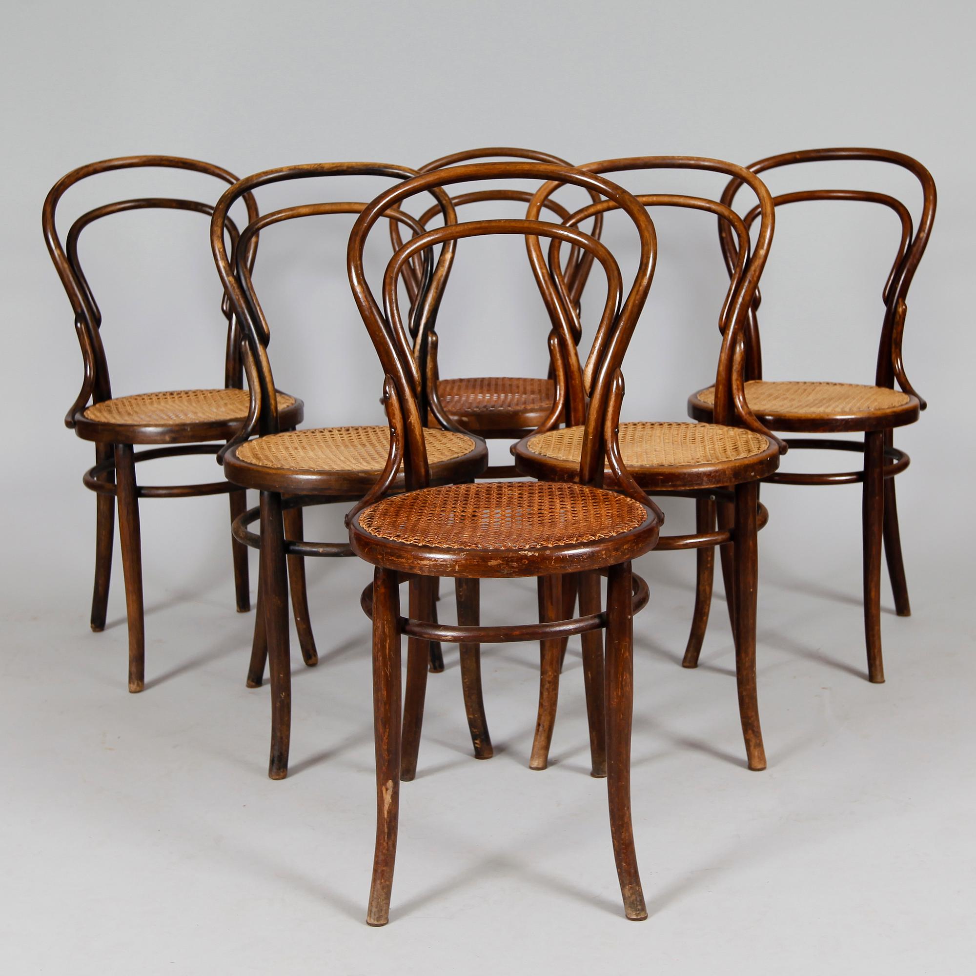 STOLAR, 6 st, Jacob & Joseph Kohn, Wien, 1900-talets början.