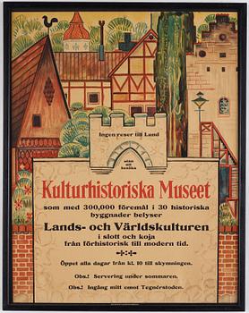 Gösta Adrian-Nilsson, Poster for Kulturhistoriska Museet, 1929.