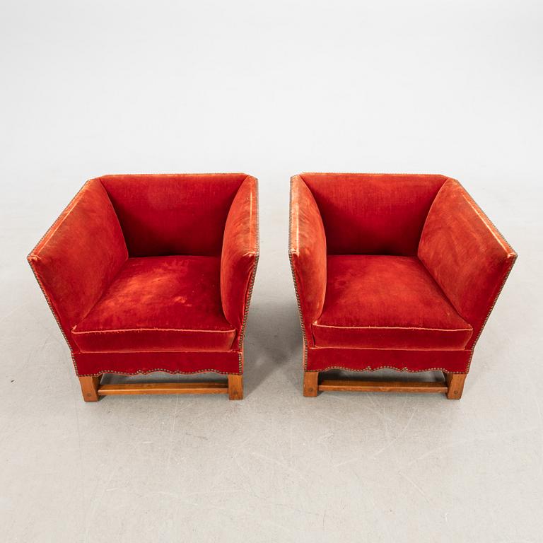 Elias Barup, sannolikt, fåtöljer, ett par, "Den spanska möbeln", Gärnäs, 1920/30-tal.