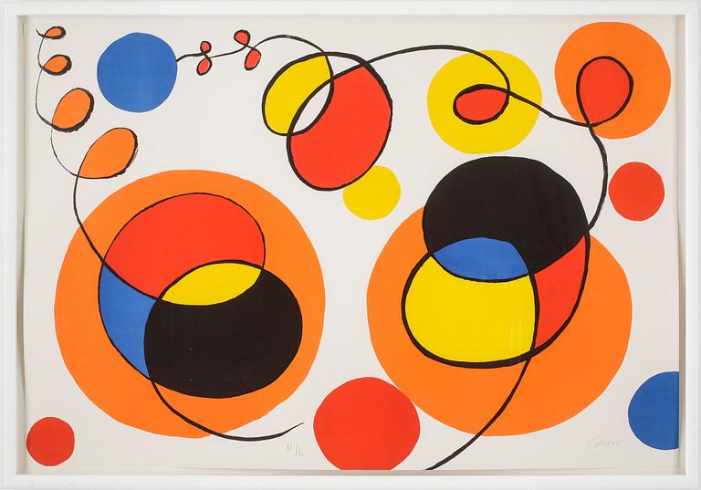 ALEXANDER CALDER , färglitografi, signerad och numrerad XI/L.