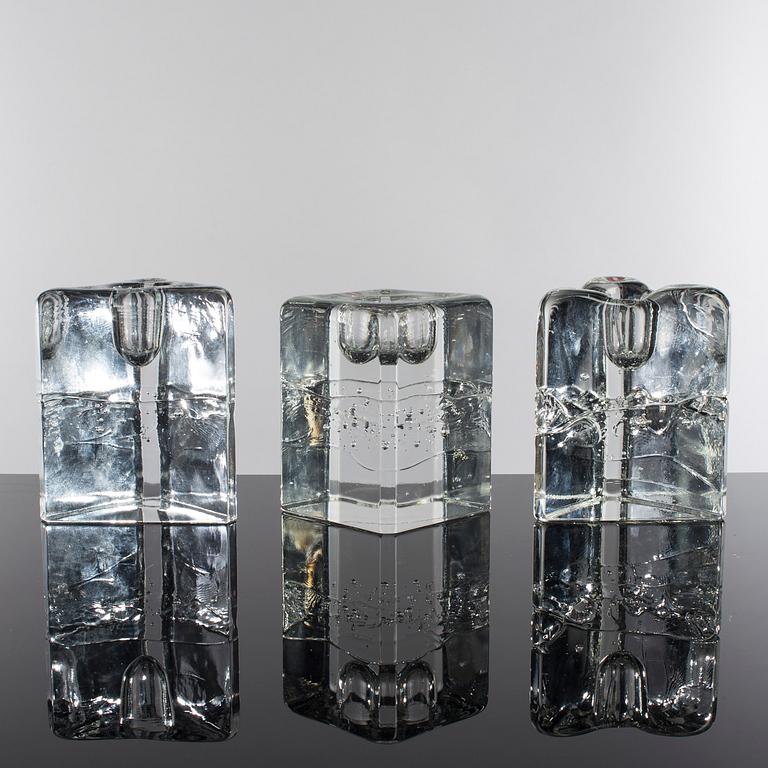 LJUSSTAKAR, 7 st, glas, "Arkipelago", Iittala, 1900-talets fjärde kvartal.