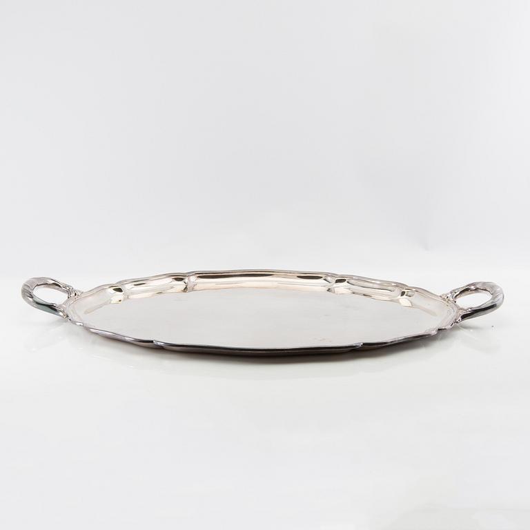 Trays 4 pcs of silver-plated metal, first half of the 20th century.