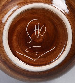 SKÅLAR SAMT TALLRIKAR, 4 delar, keramik, sign Carl Harry Stålhane.