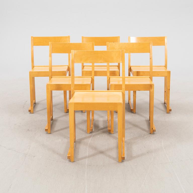 Sven Markelius, a set of stackable birch chairs.