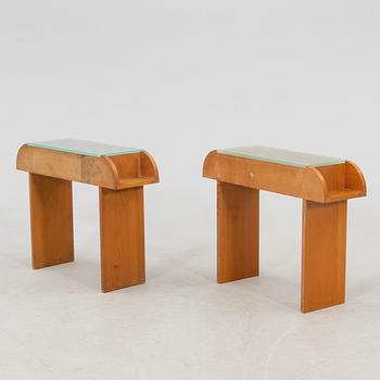 Bedside Tables, a Pair, Swedish Modern, 1940s.