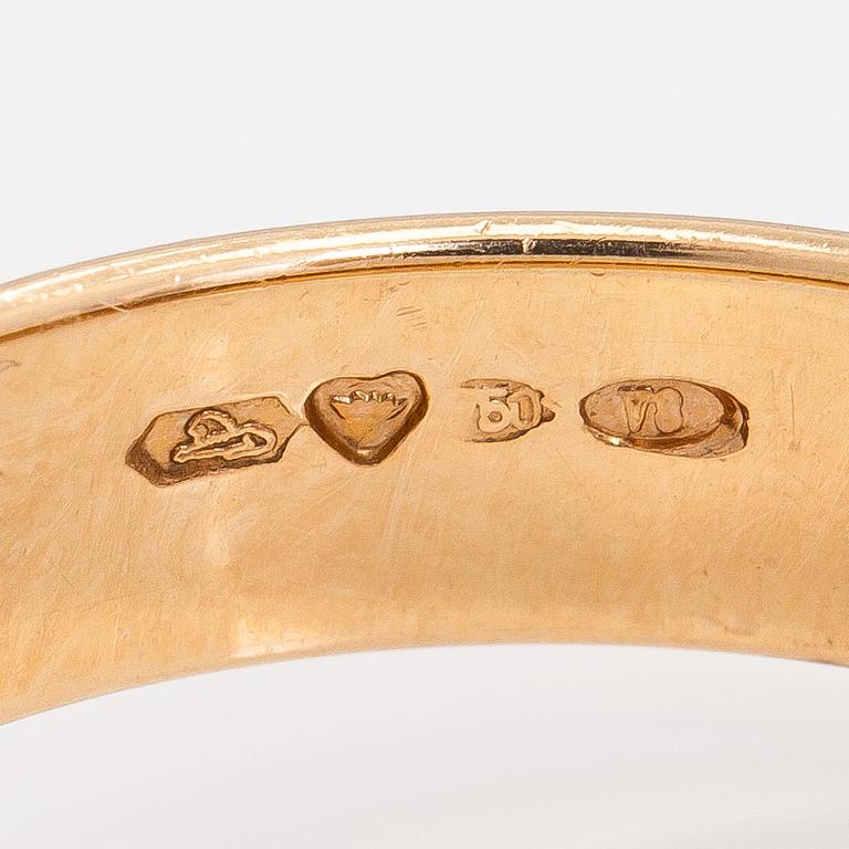 Sormus, briljanttihiotut timantit, 18K kultaa, Kultakeskus 1998.