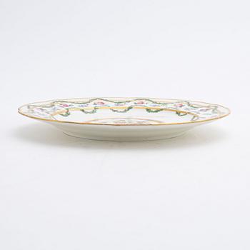 A porcelain plate (assiette unie), probably Sèvres, 1770's.