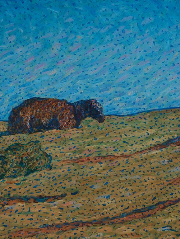 Nils Kreuger, 'Liggande får' (Sheep resting).