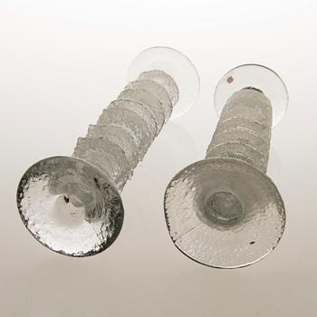 TIMO SARPANEVA, ljusstakar, 8 st, glas, "Festivo", Iittala.