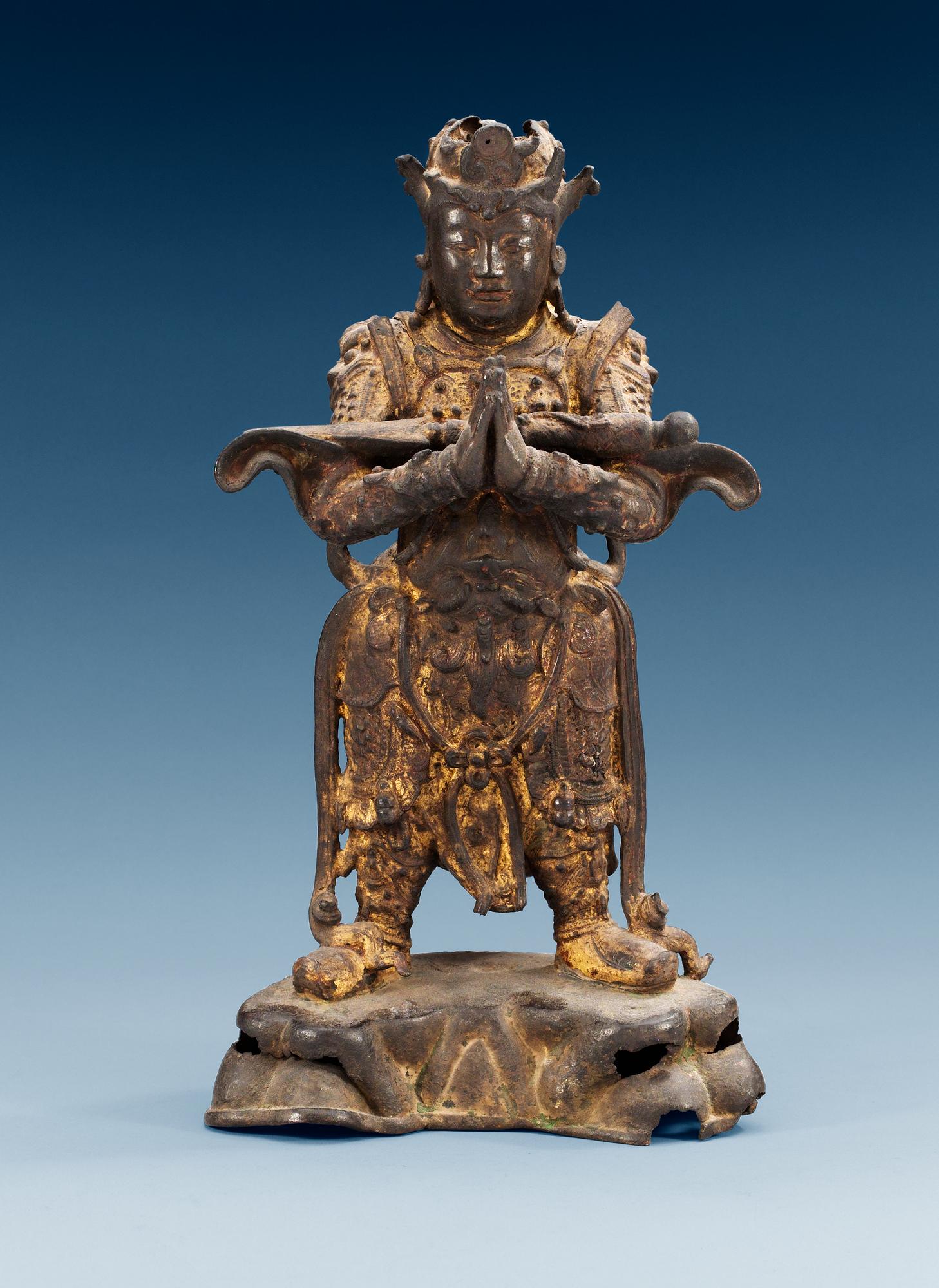 KRIGARE, brons. Qing dynastin, 1600-tal.