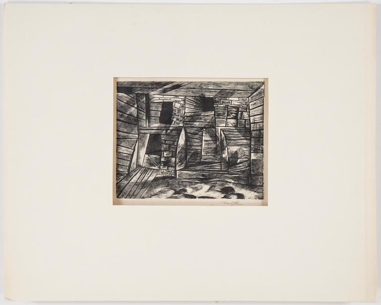 PARTI GRAFIK, ca 100 verk, bl.a från Föreningen för Grafisk Konst, Björn Brusewitz och Louis Bastin.