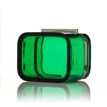 Josef Frank, a pewter mounted green-tinted glass box, Firma Svenskt Tenn.