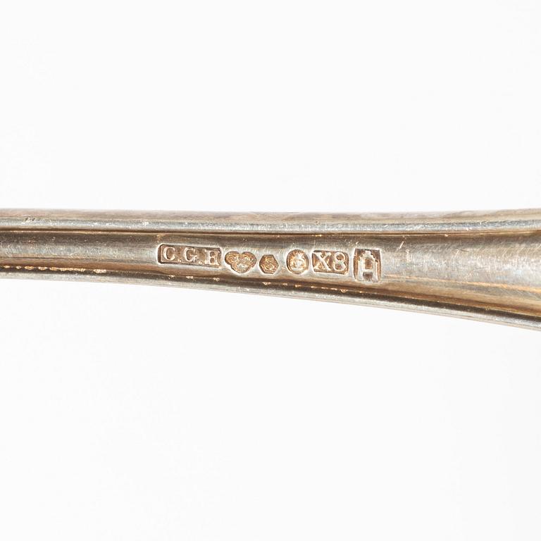 four silver serving utensils, Sweden, including Wilhelm smedberg, Karlstad, 1800.