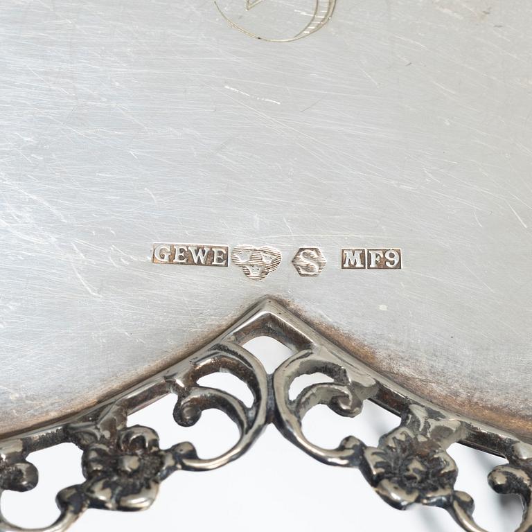 Serving set, silver, 4 pieces, Neo-Rococo style, Gewe, Malmö, 1951–66,