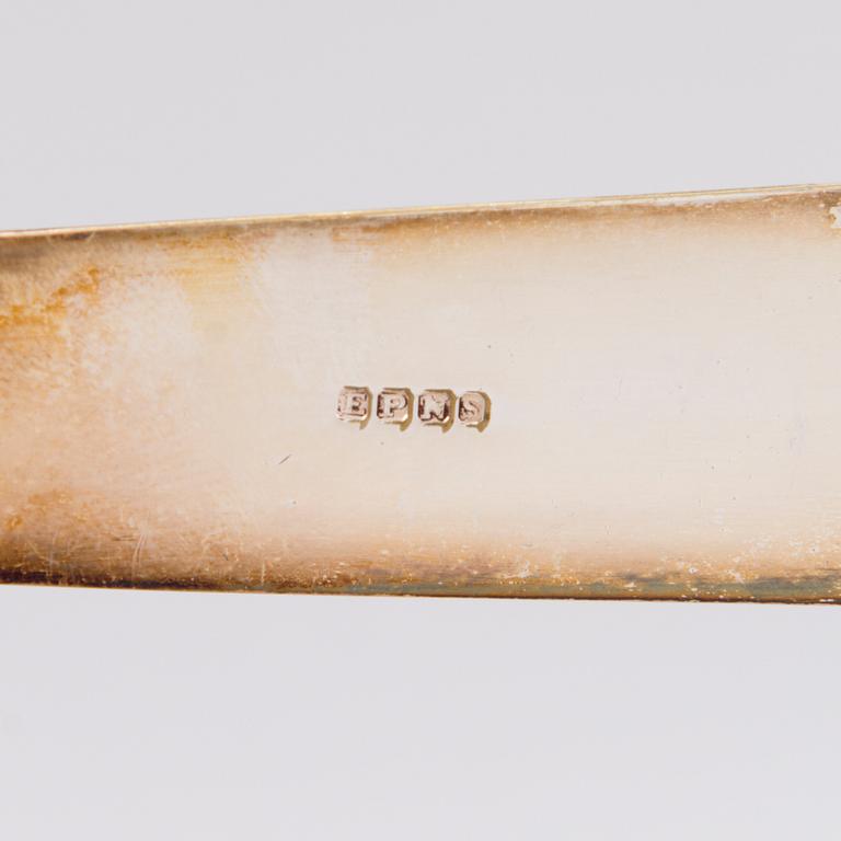 FÖRRÄTTSBESTICK, 12+12 st, nysilver (EPNS), England tidigt 1900-tal.
