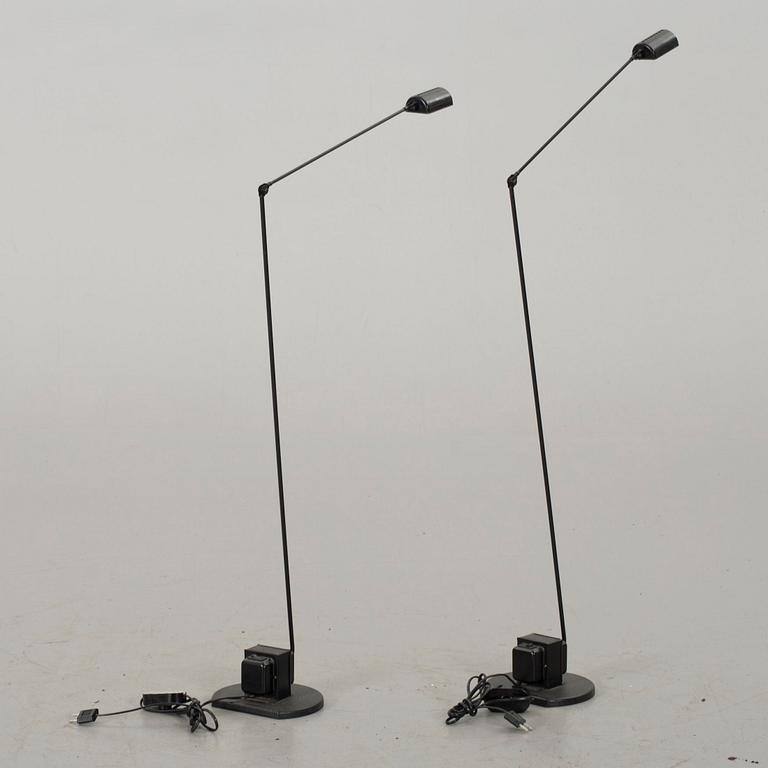 Floor lamps, a pair, "Daphine", Tommaso Cimini, Lumina, Italy, designed late 1970s.