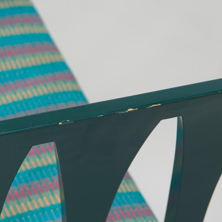 Eliel Saarinen, furniture, 5 pieces, "Blue suite" for Adelta, Finland 1980s.