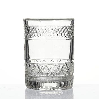 Seltzer glass, twelve pieces, Sweden, turn of the 20th century, Empire style.
