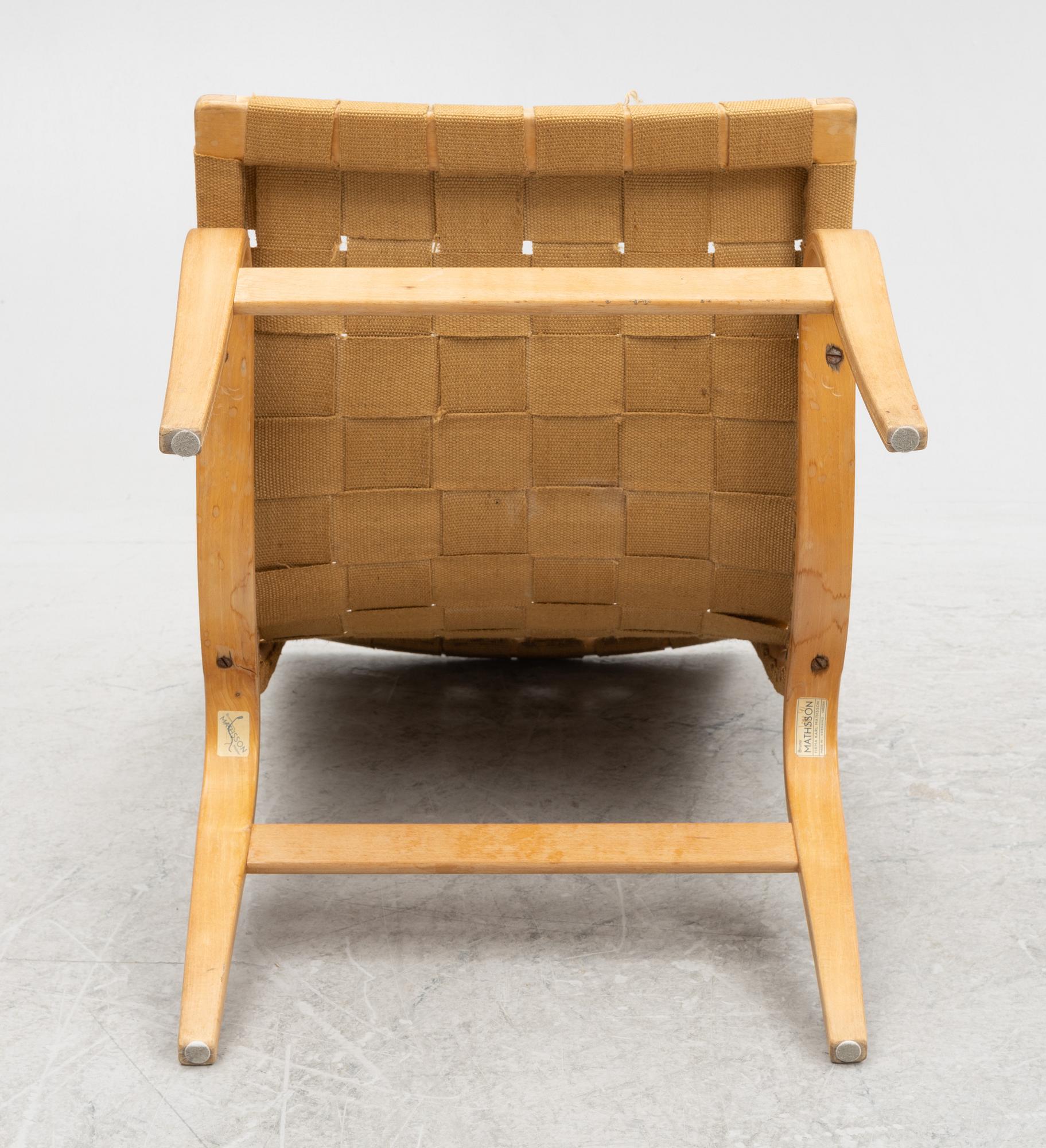 Bruno Mathsson, an armchair, 'Arbetsstolen', Firma Karl Mathsson.