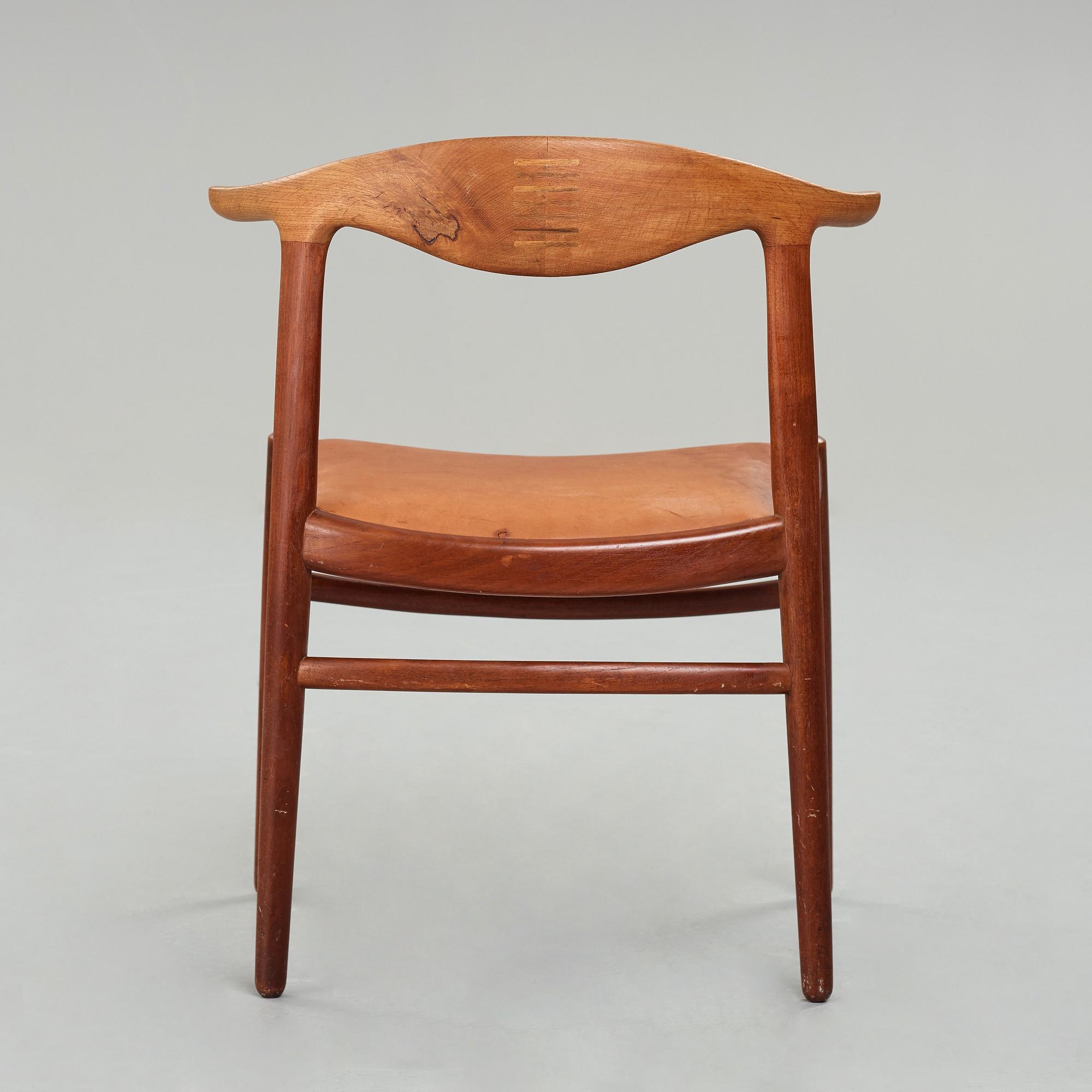 HANS J WEGNER, stol, "Cowhorn chair", en tidig version av "JH 505" för Johannes Hansen, 1950-tal.