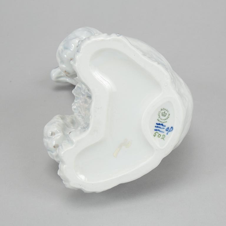 Royal Copenhagen, a 502 porcelain polar bear, Denmark, 1985-91.