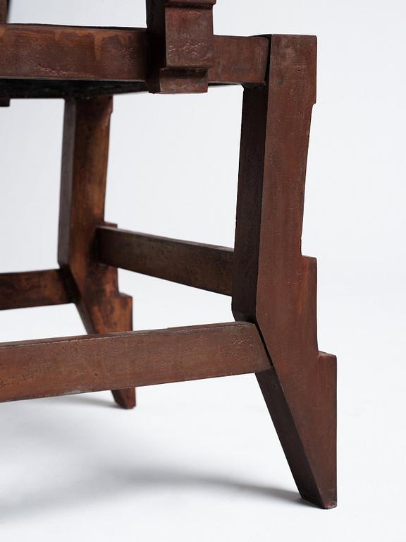 John Kandell, a patinated bronze 'Solitär' chair, Källemo, Sweden, ed. 3/7, only 3 chairs executed.