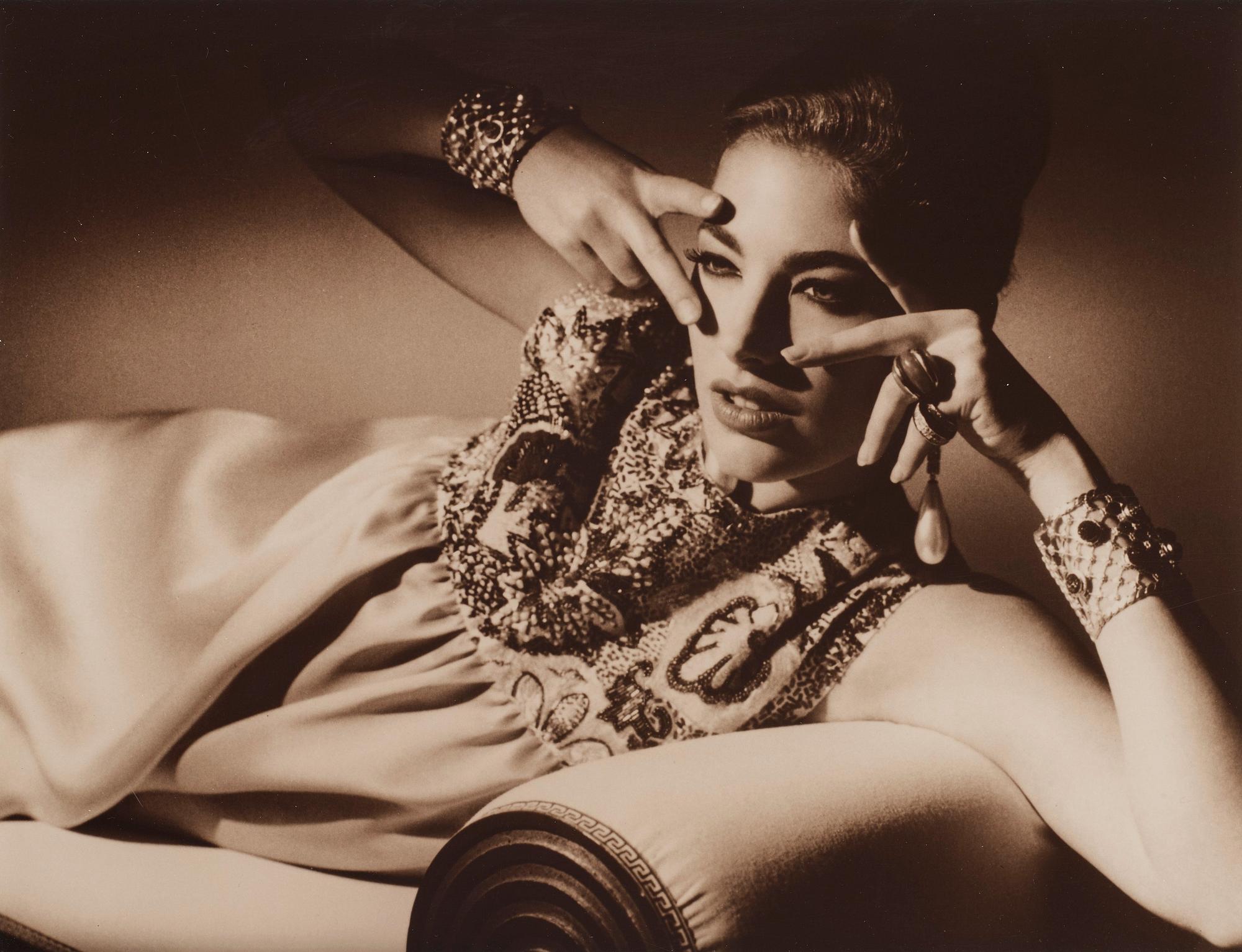 Horst P. Horst, 'Elaine Irwin in ad for Henri Bendel', 1987-1988.