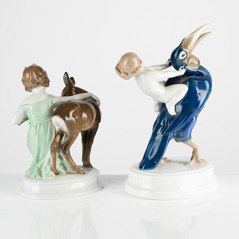 Figuriner, 2 st, porslin, Rosenthal, Tyskland.