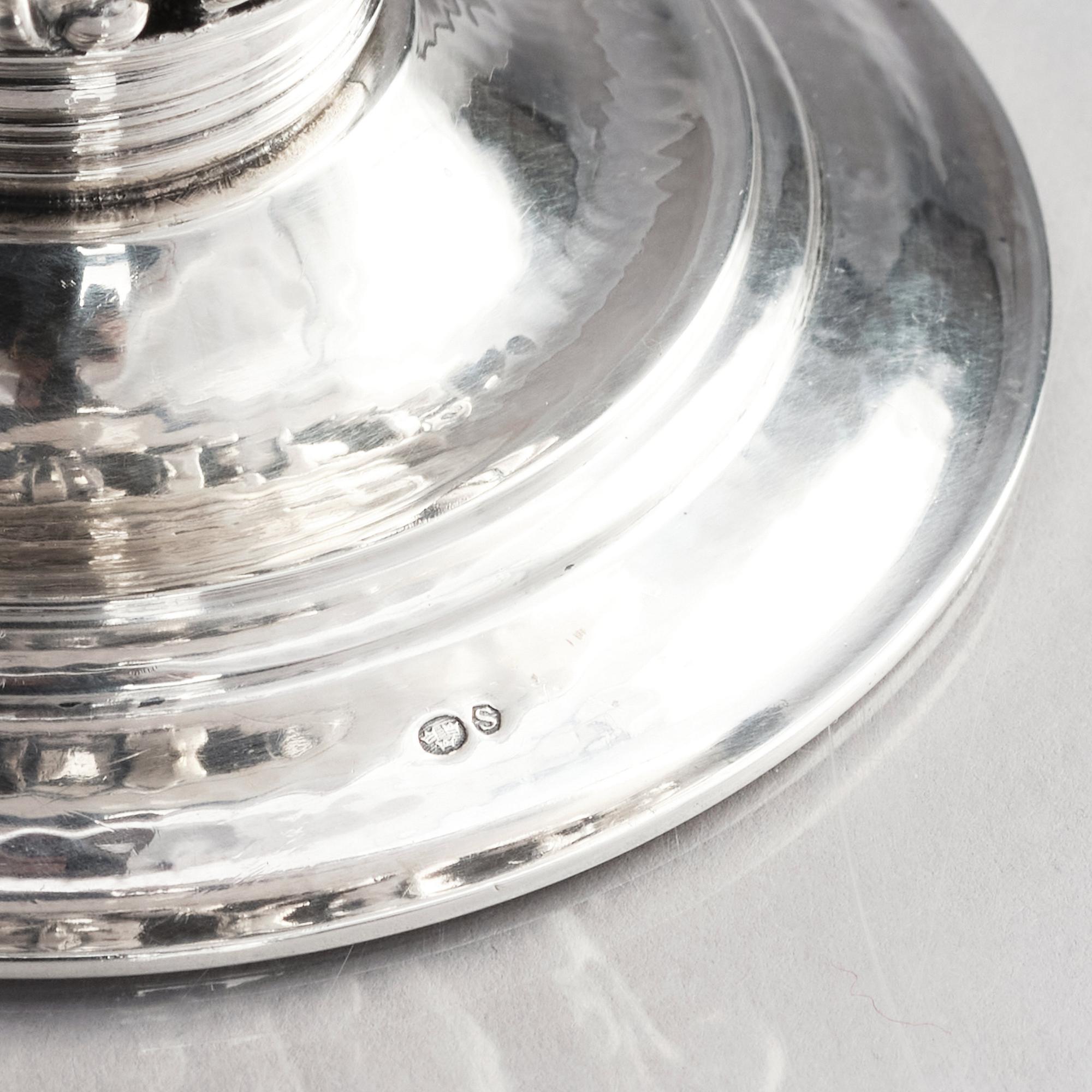 Georg Jensen, skål på fot, Köpenhamn ca 1919-1924, sterling silver, design nr 180B, svenska importstämplar GAB F.