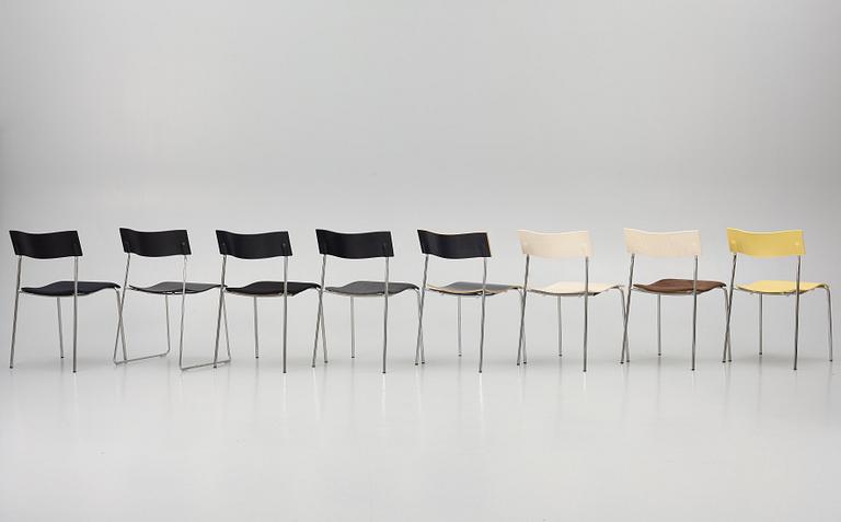 Johannes Foersom & Peter Hiort-Lorenzen, a set of eight 'Campus' chairs, Lammhults, after 1992.