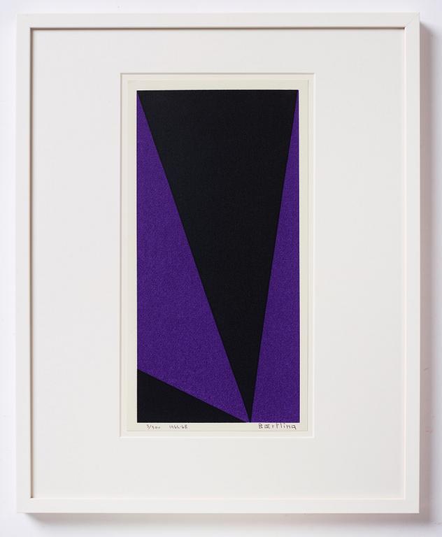 Olle Baertling, färgserigrafi, 1962-68, signerad 3/300.