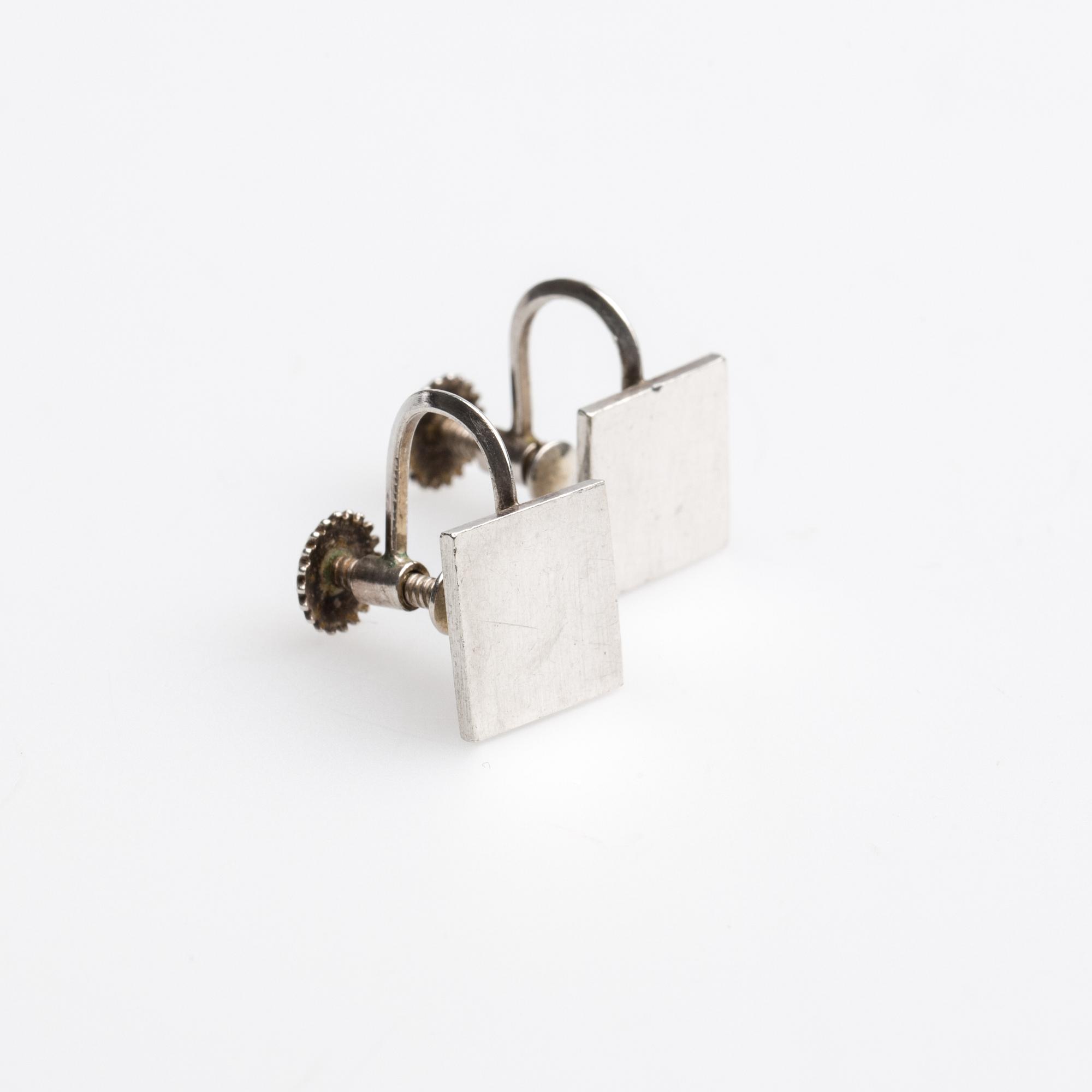ÖRHÄNGEN, Wiwen Nilsson, Lund, 1968. Sterlingsilver.