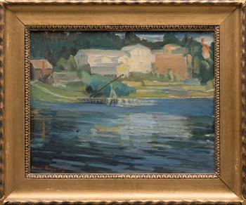 Oil on canvas, signed and dated -19.