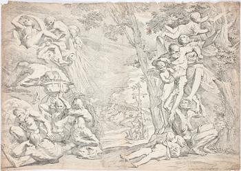 PIETRO TESTA, 2 etsningar, 1600-talets mitt.