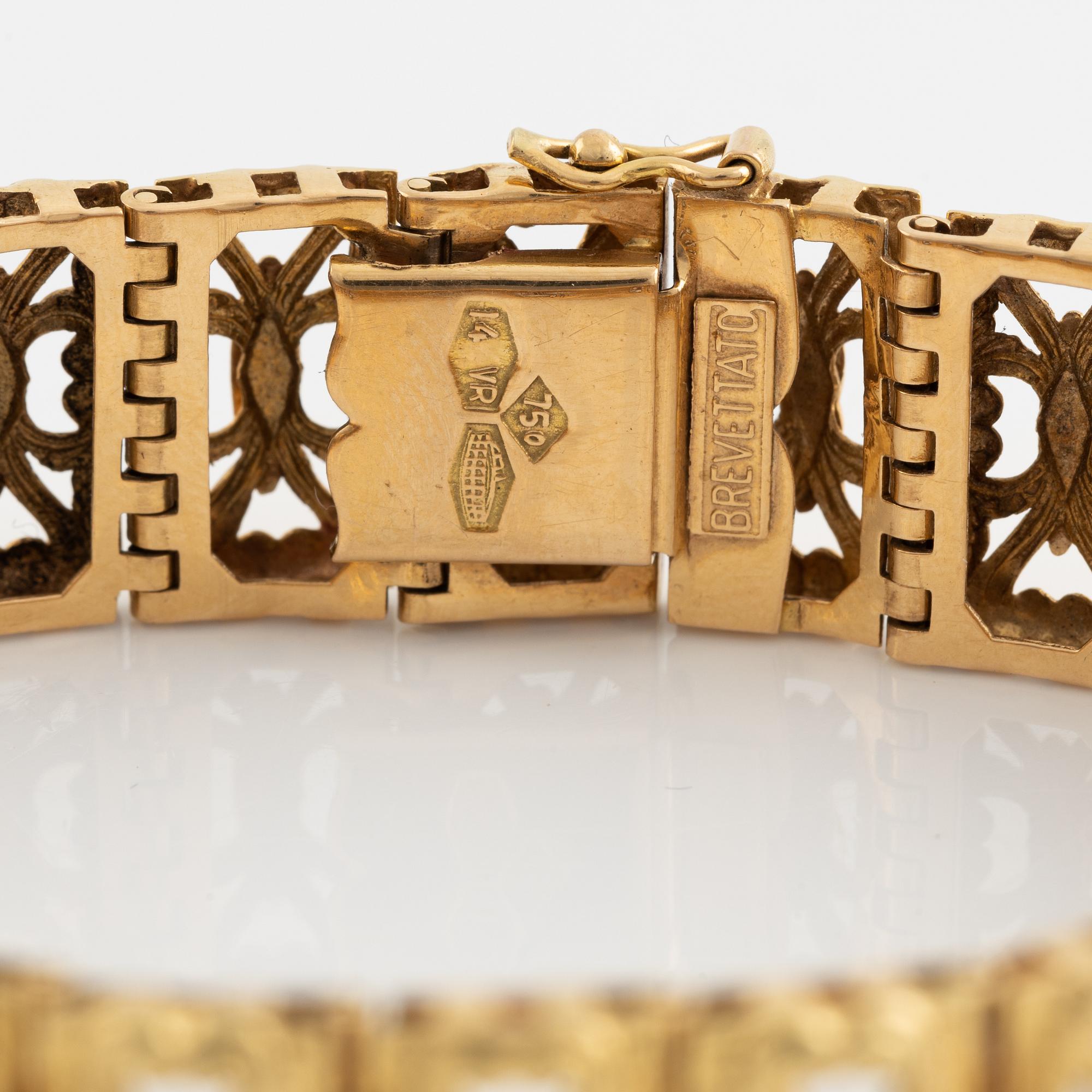 18K gold, Italian mark, Verona.