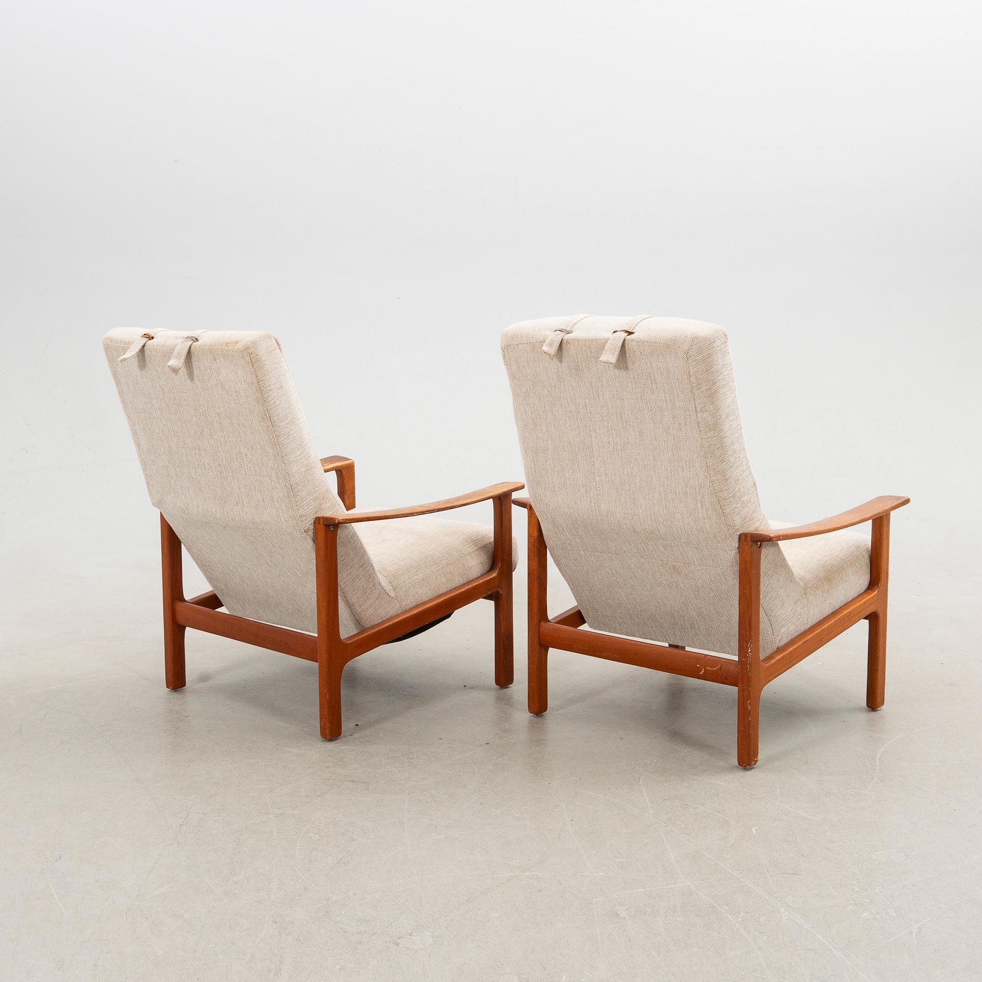 Armchairs, a pair, Brothers Andersson, second half of the 20th century.