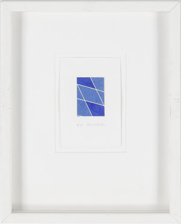 EINAR HÖSTE, blandteknik, signerad.