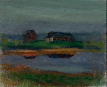 Kalle Hedberg, Landscape with Buildings.